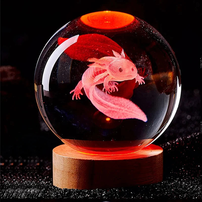 Axolotl Glow Crystal Lamp