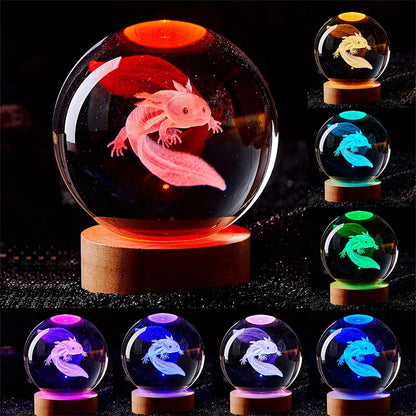Axolotl Glow Crystal Lamp